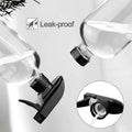 Glass Spray Bottles, 16Oz Refillable Containers, Empty Boston round Bottles with Labels & Adjustable Nozzle for Cleaning, Gardening, Aromatherapy,