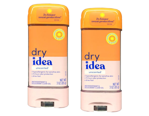 Dry Idea Powder Fresh, Clear Gel, Anti-Perspirant and Deodorant, 3.0 Fl Oz (Pack of 2)