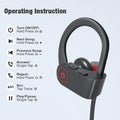 Bluetooth Wireless Headphones 16H Playtime Earbuds with Mic Stereo In-Ear Earphones, IPX7 Waterproof Sports Sound Isolation Headsets for Running,