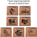 Kasutoo Men'S PU Wallet Multiple Card Slots, Id Window with Laser Engraving Pattern (Lion Man of Faith)