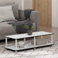 Furinno Just No Tools Wide TV Stand, White
