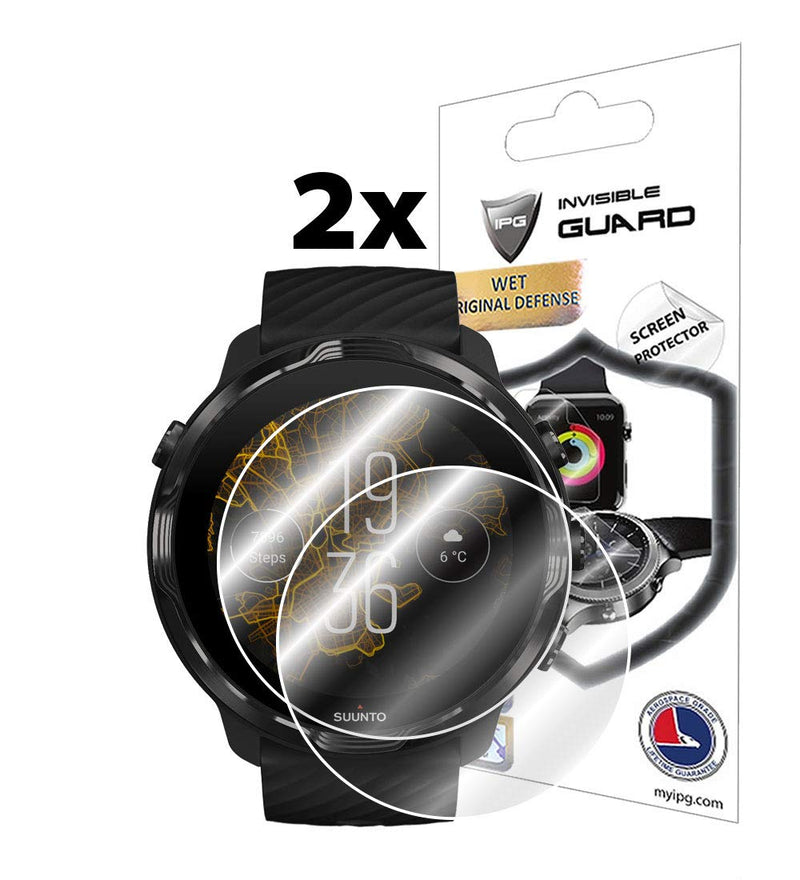IPG for SUUNTO 7 GPS Sport Smartwatch Touchscreen Screen Protector (2 Units) Invisible Ultra HD Clear Film anti Scratch