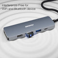 BENFEI USB C Hub 5-In-1 with 4K Hdmi(Certified), 100W Power Delivery, 3 USB-A, Silicone Cable, Aluminum Case Compatible with Macbook Pro/Air, Ipad