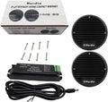 Herdio 3" Inch Marine Bluetooth Speakers Boat Motorcycle Hot Tub Stereo with Max Power 140 Watt (Black)