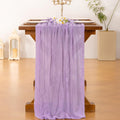 Socomi Lilac Purple Lavender Cheesecloth Table Runner Summer Boho Rustic Gauze 120 Inch 10FT Cheese Cloth Runner for Wedding Party Baby Shower