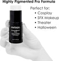 Mehron Makeup Creamblend Stick | Face Paint, Body Paint, & Foundation Cream Makeup | Perfect for Halloween .75 Oz (21 G) (White)