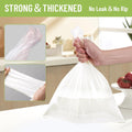 Limonlaviu Small Garbage Bags - 4 Gallon, 100 Count Unscented White Mini Trash Bags for Bathroom Can