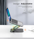 Adjustable Laptop Stand for Desk, Aluminum Portable Laptop Stand, Lightweight 500g, Foldable Ergonomic Computer Notebook stand Holder for 11-16"