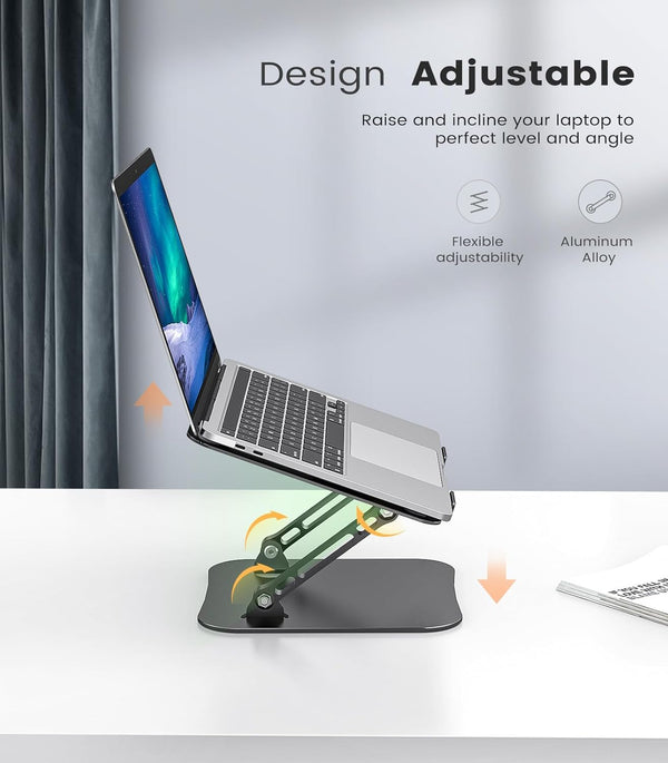 Adjustable Laptop Stand for Desk, Aluminum Portable Laptop Stand, Lightweight 500g, Foldable Ergonomic Computer Notebook stand Holder for 11-16"