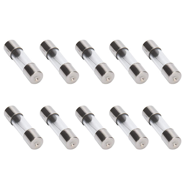 I-MART 10 Pcs F5AL Fast-Blow Fuse 5A 250V Glass Fuses 5 X 20 Mm (5Amp) (F5A) (F5A)