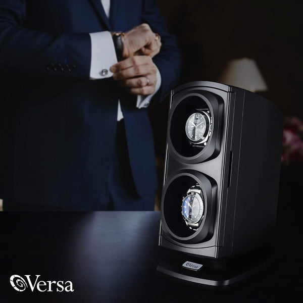 Versa Automatic Double Watch Winder for Rolexs - Black