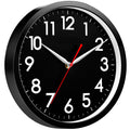 AKCISOT Wall Clock Modern Black Silent Non Ticking Wall Clocks Battery Operated 12 Inch, Small Analog Classic Clock Decorative for Bedroom,