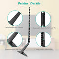 WALI Universal TV Stand 55 Inch TV, TV Stand Mount for 22-65 Inch LCD Flat Screen Tvs, Table Top TV Stands Holds up to 110Lbs Mounting Holes up to