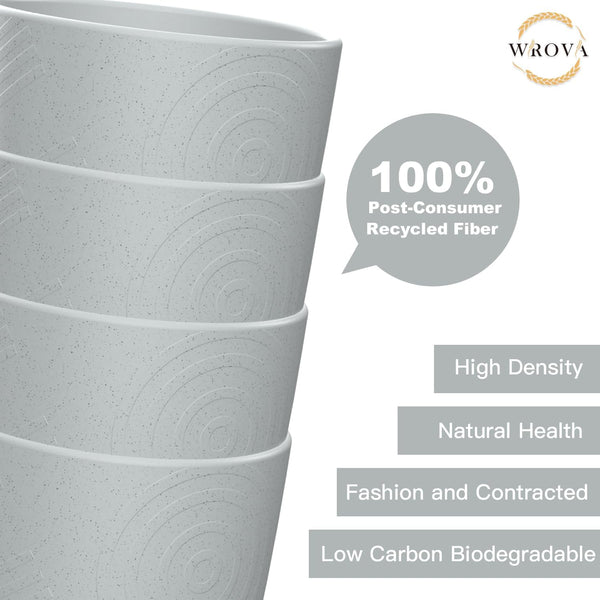 Wheat Straw Cups 8 PCS Good Alternative to Plastic Reusable Cups 12 Oz Unbreakable Drinking Cup Reusable Dishwasher Safe Water Plastic Glasses