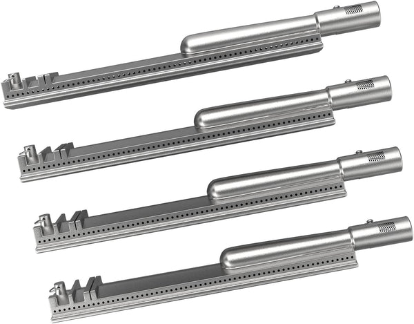 LS'BABQ Grill Burners Replacement Parts for Bull Grill, Cal Flame Aussie Blaze Bakers Chefs Jenn AIR Thermos Turbo Charbroil, 4 Pack Heavy Duty