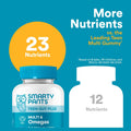 Smartypants Teen Guy Multivitamin Gummies - Improved Formula: Omega 3 (DHA/EPA), Vitamin D3, C, Vitamin B12, B6, A, K & Zinc, Folate, Gluten Free,
