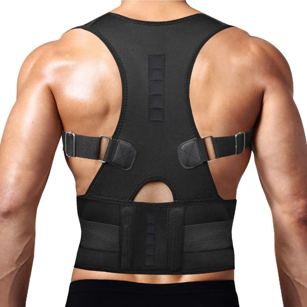 Thoracic Back Brace Posture Corrector - Magnetic Support for Neck Shoulder Upper and Lower Back Pain Relief - Perfect Posture Brace for Cervical