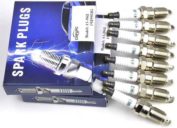 8Pcs 41-962 Upgrad Real Iridium Spark Plugs 19299585 for Chevrolet Chevy, GMC, Cadillac, Buick, Hummer, Pontiac,Silverado Suburban Avalanche GMC