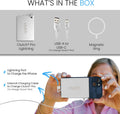 Clutch Pro Portable Iphone Charger for Travel 5000 Mah TSA Approved Magnetic Airplane Safe Portable Charger Only Compatible for Iphone 14 & Older