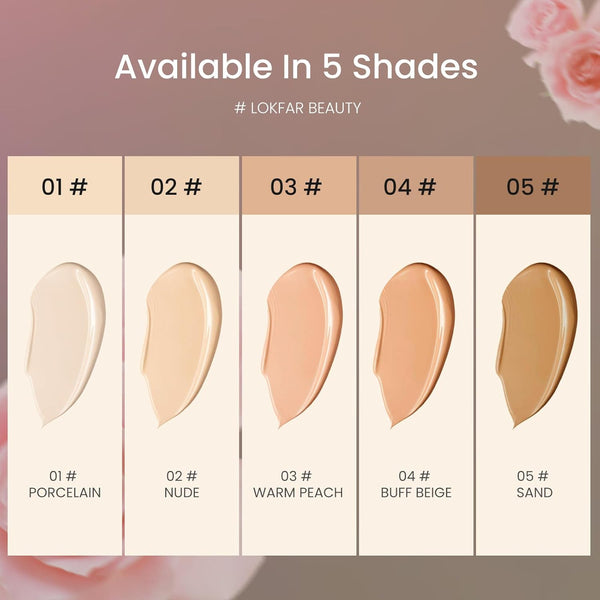 Airbrush Foundation Set with Soft Makeup Brush, [Light Weight], [Long Lasting], [Anti-Aging Ingredient], [Oil Control Formula], Full Coverage