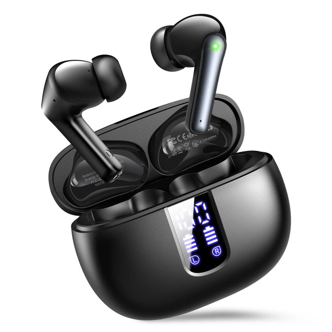 Ear Buds Wireless Earbuds - Bluetooth 5.3 Headphones (48H Playback) Built in Mic with LED Display Charging Case, IP7 Wat