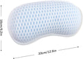 Bathtub Bath Pillows for Tub - Bathtub Pillow for Neck & Back Support with Ergonomic TPE, 4D Mesh Upgraded Bath Tub Pillow Headrest with 3 Strong