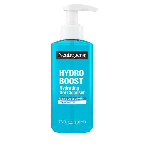 Neutrogena Hydro Boost Fragrance Free Hydrating Gel Facial Cleanser with Hyaluronic Acid, Daily Foaming Face Wash & Makeup Remover, Gentle Face