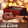 Premium Cigar Humidor for 25-50 Cigars - Elegant Humidor Humidor with Hygrometer and Humidifier - Cedar Lined Cigar Box for Optimal Humidity