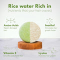 Muun Rice Water Shampoo and Conditioner Bar Pack 3 - Hair Growth, Thickening, Strengthening, anti Hair Loss, Volumize & Ph Balanced - Sulfate &
