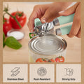 The Original GORILLA GRIP Heavy Duty Stainless Steel Smooth Edge Manual Can Opener and Bottle Openers, Soft Ergonomic Handle, Oversized Handheld