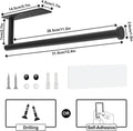 Paper Towel Holder - Self-Adhesive or Drilling, Matte Black Wall Mounted Rack - SUS304 Stainless Steel Kitchen Roll Dispenser under Cabinet