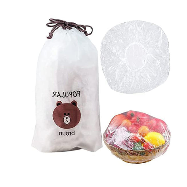 UPGRADED Thickened-Fresh Keeping Bags, Stretch Plastic Wrap Bowl Cover, Reusable Plastic Wrap for Food, Universal Kitchen Wrap Fresh Keeping Bags