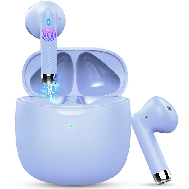 Jxrev Wireless Earbuds, Bluetooth 5.3 Headphones in Ear with Noise Cancelling Mic, Earbuds Stereo Bass, IP7 Waterproof S