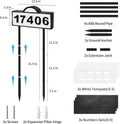 Solar House Numbers for Outside, Aqonsie Solar Powered Address Sign, Waterproof outside 3000K Warm LED & 4500K & 6000K White Illuminated Plaques