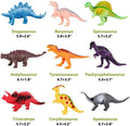Kids Dinosaur Figures Toys, 7 Inch 12 Pack Jumbo Plastic Dinosaur Playset, STEM Educational Realistic Dinosaurs Figurine for Boys Girls Toddlers