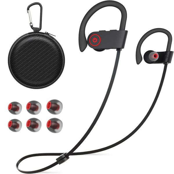Bluetooth Wireless Headphones 16H Playtime Earbuds with Mic Stereo In-Ear Earphones, IPX7 Waterproof Sports Sound Isolation Headsets for Running,