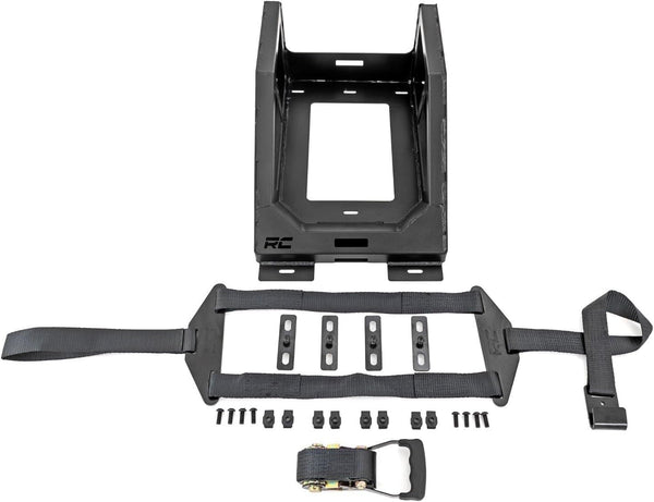 Rough Country Universal Bed Mount Spare Tire Carrier for Pickup Trucks - Fits Tires 33" to 40