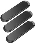 X Flat Magnetic Phone Mounts 3 Pack. Black Cell Phone Holder for Car Dashboard, Wall, Truck. Universal Stick on Ipad Wall Magnet Mount Kit for