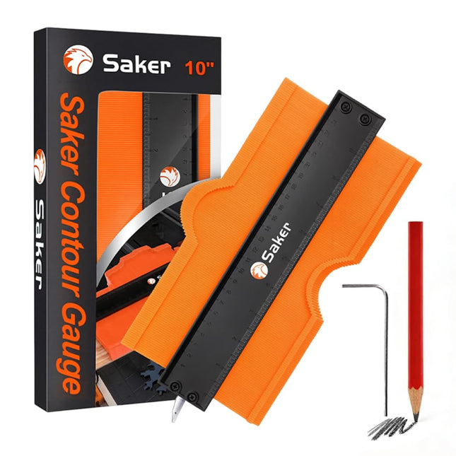 Saker Contour Gauge (10 Inch) Profile Tool-Adjustable Lock Father'S Day Gift for Men Women Dad Him Boyfriend Husband-Pre