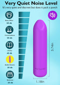 Small Bullet Vibrator for Women: Waterproof Mini Clit Vibrator with 10 Modes, Full Silicone Vibrating Finger Massager for G Spot Nipple, Female