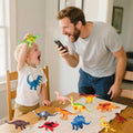 Kids Dinosaur Figures Toys, 7 Inch 12 Pack Jumbo Plastic Dinosaur Playset, STEM Educational Realistic Dinosaurs Figurine for Boys Girls Toddlers