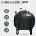 Fire Pit Cover Heavy Duty 420D Waterproof round Fire Pit Bowl Cover with Thick PVC Coating Drawstring, 38 Inch Black