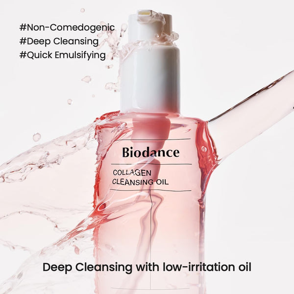 BIODANCE Collagen Cleansing Oil, Facial Oil Cleanser, Gentle Makeup Remover without Clogging Pores, Removes Bleackhed and Whitehead for Sensitive