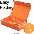 Upgrade 5PCS 13x9x4 Inch Orange Hard Large Gift Box with Lid, Foldable Magnetic Gift Boxes,Groomsman Box bridesmaid proposal box, Reusable Gift