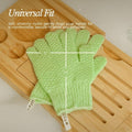 Bare Botanics 4 Pack Exfoliating Gloves for Shower (Lavender) - 100% Nylon Fibers - Exfoliating Bath Gloves - Shower Scrubber & Dead Skin Remover