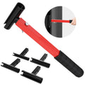 Door Hinge Adjustment Tool Set,4 Size with Replacement Rounds-Hinge Gap Adjusting Wrench,Durable Steel Construction Door Hinge Repair Spanner