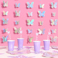 Xo, Fetti 3D Iridescent Butterfly Hanging Garland - 4 Pcs, 12' | Bachelorette Party Decorations, Birthday Supplies, Baby Shower Photo Booth, HBD,
