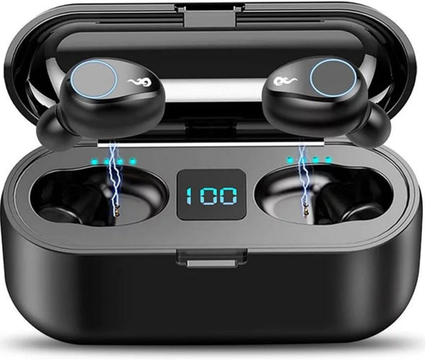 Wireless Earbuds with Large Charging Case,Ipx7 Waterproof, Hi-Fi Stereo Sound