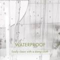 Amazerbath Shower Curtain Liner, 72X72 Clear Shower Curtain Liner, Waterproof Plastic Shower Liner, Cute Lightweight PEVA Shower Curtain for
