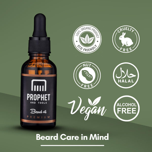 Premium Unscented Beard Oil & Comb Set - Thickens and Softens Beard, Relieves Itch & Dry Skin, 100% Natural, Fast-Absorbing Formula - Perfect for